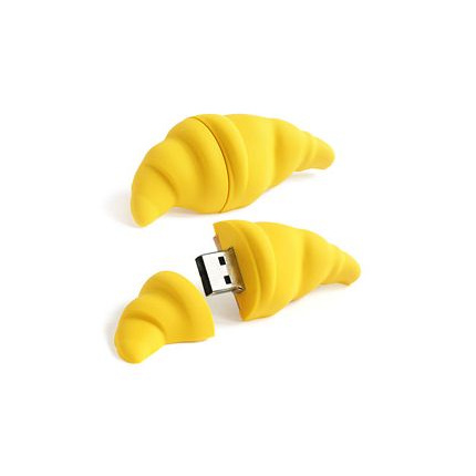 Ma&szlig;gefertigte USB-Stick in Form eines Croissants - Topgiving